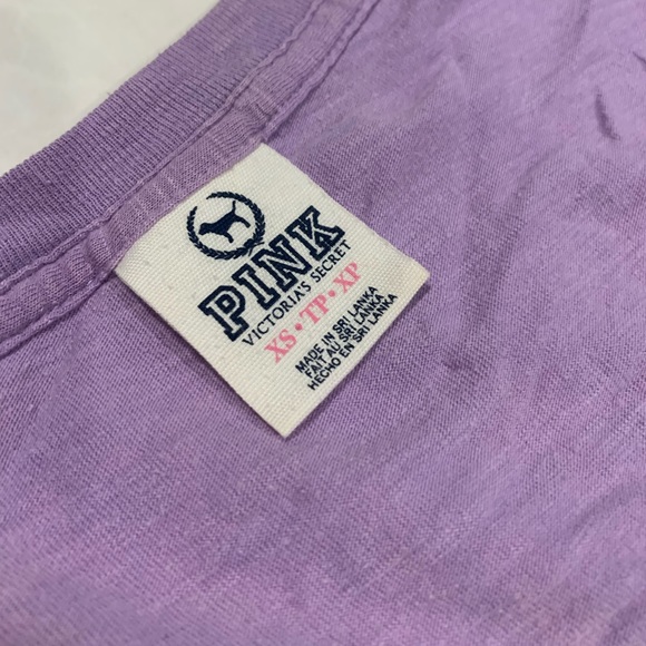 💗 PINK V-neck T-Shirt Pajama Top - Picture 3 of 4